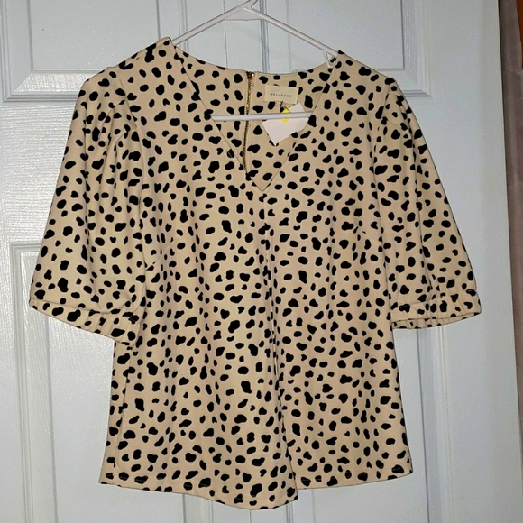 Melloday with Sleeve Animal print Blouse - Picture 8 of 8